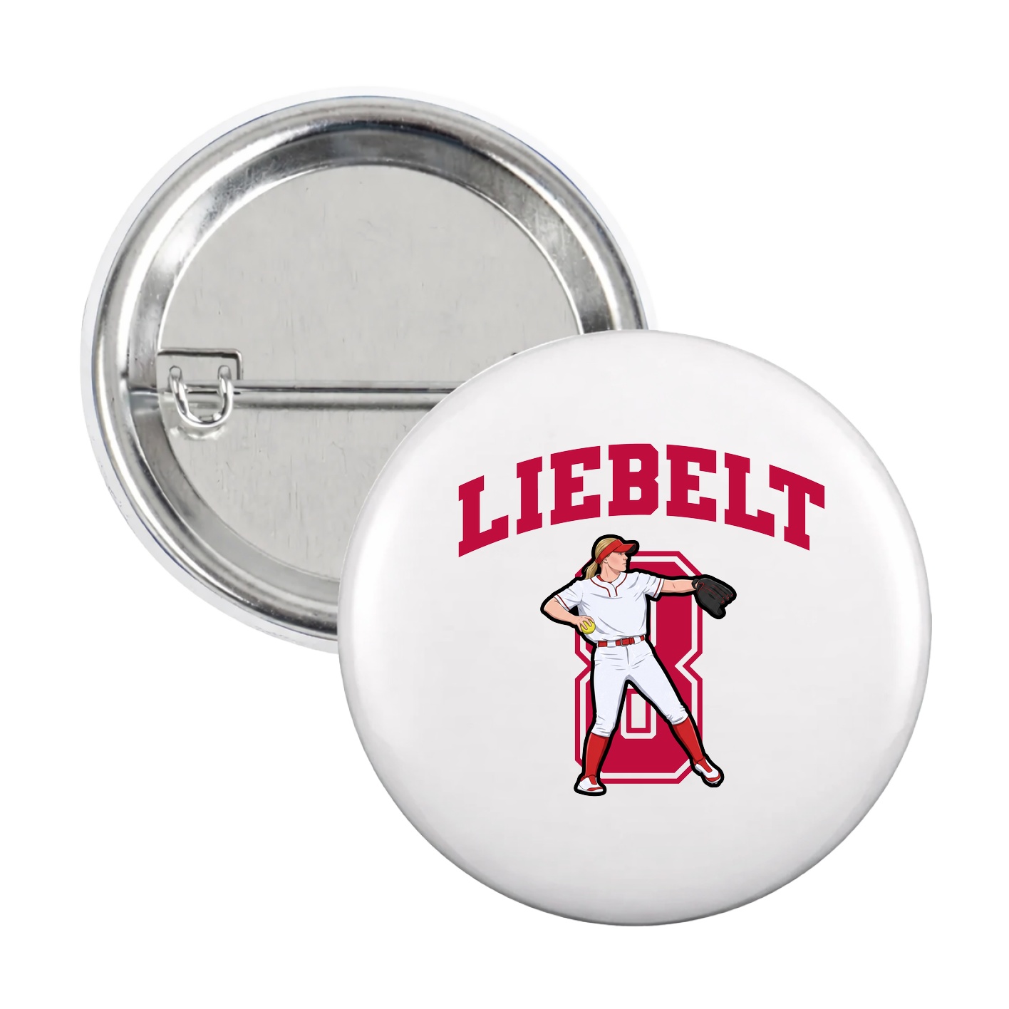 Game Day Button — Number in White