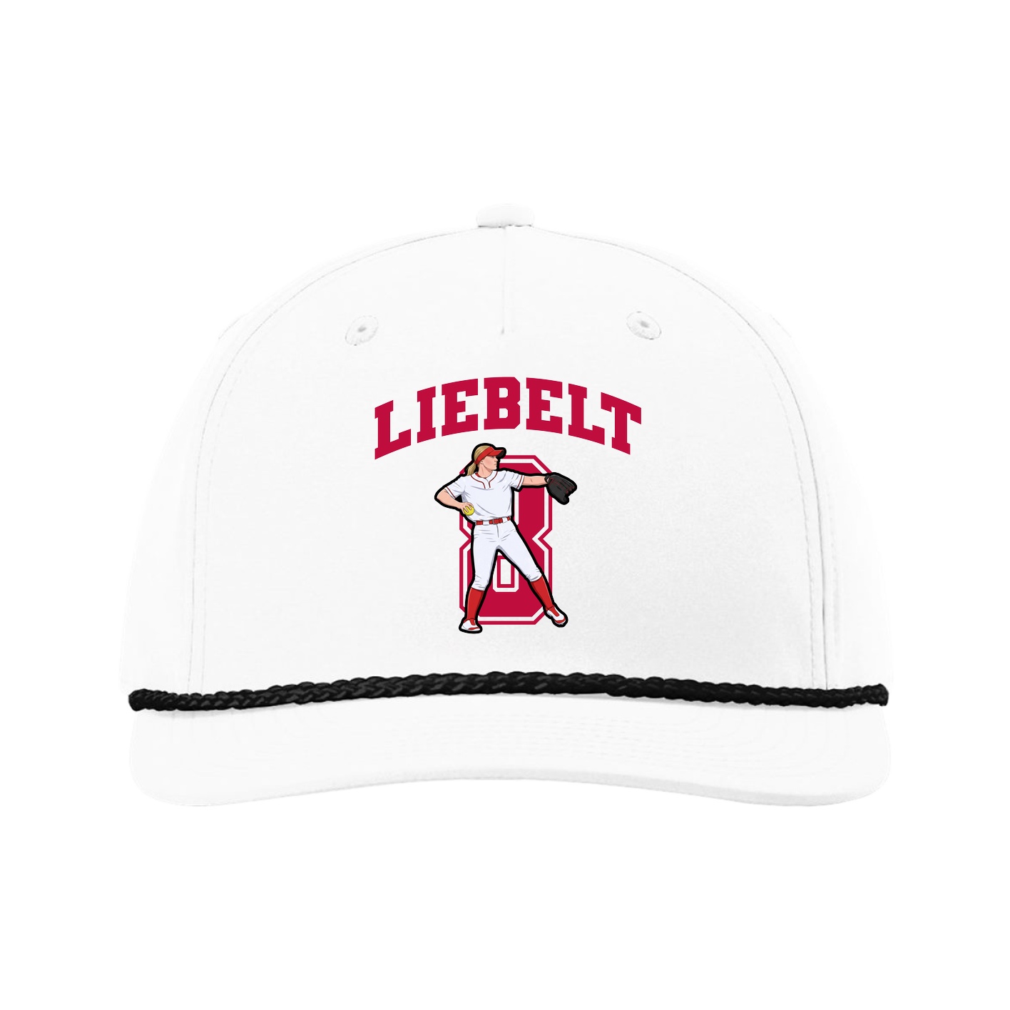 Five-Panel Classic Rope Cap — Number in White