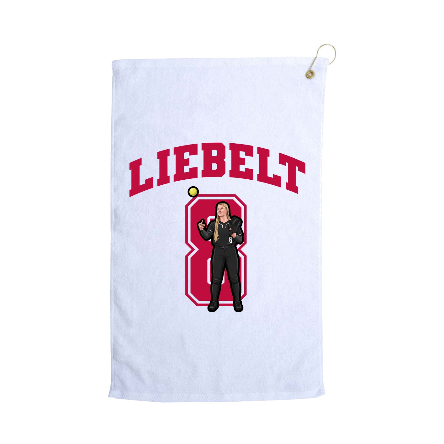Golf Towel — Number in White