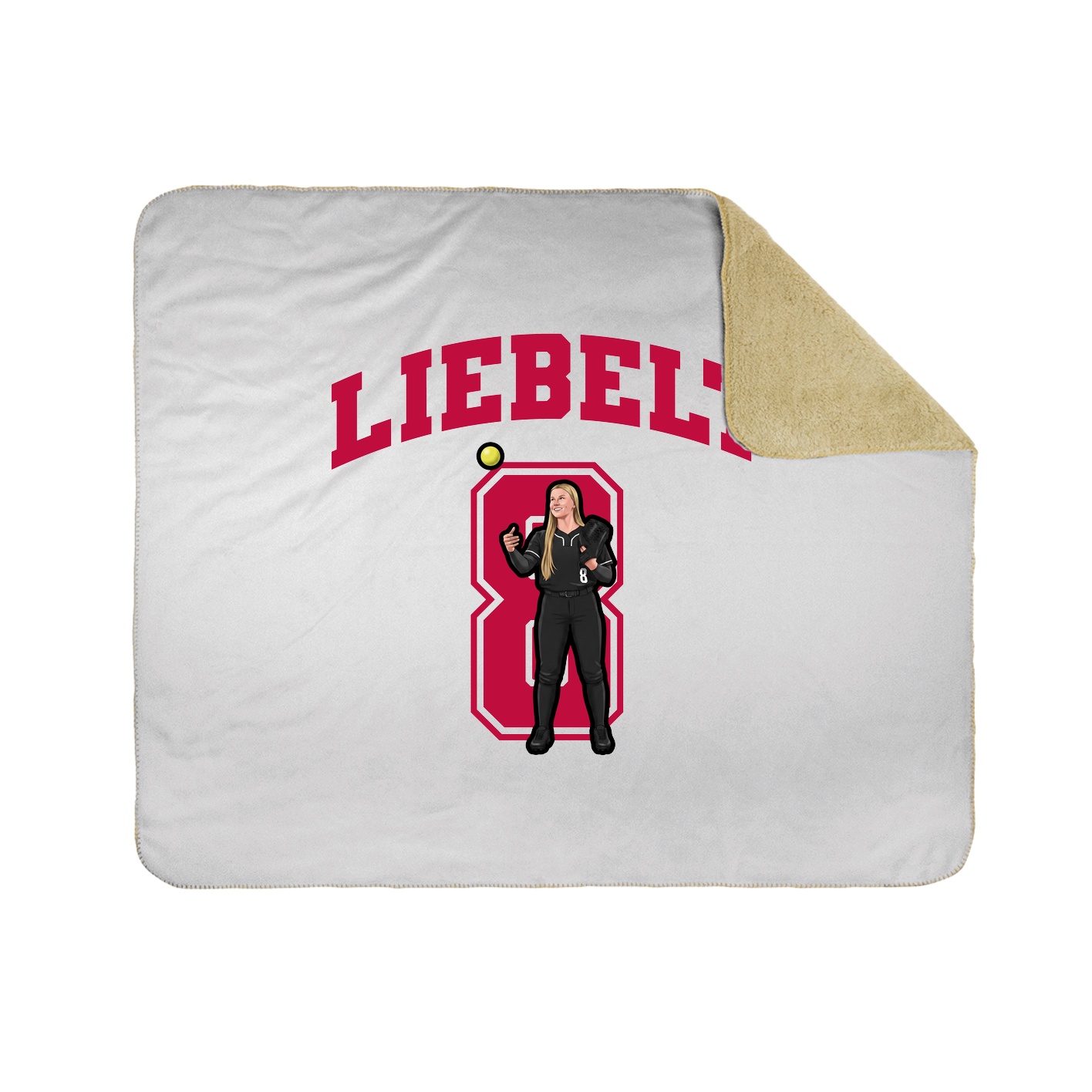 Throw Blanket — Number in White