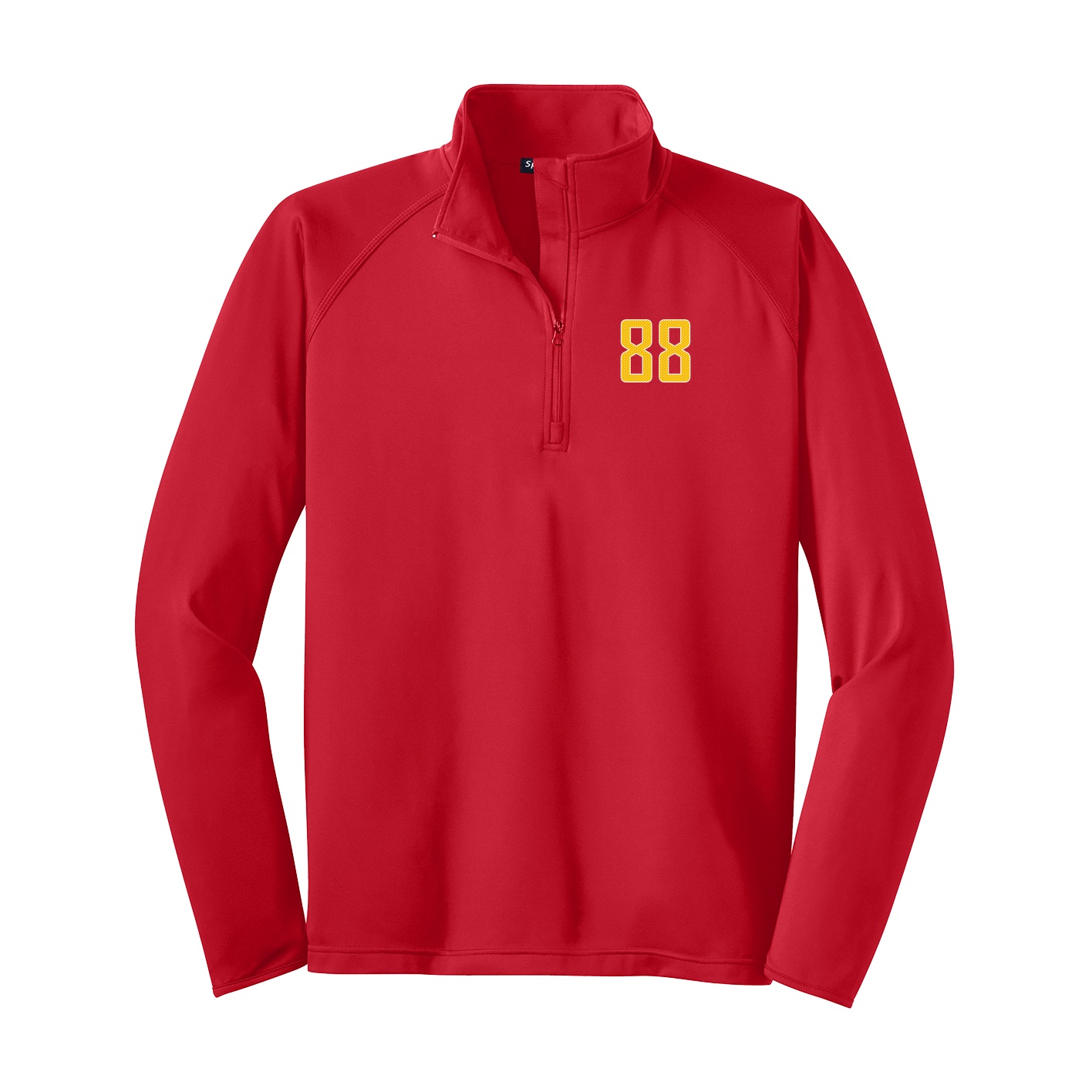 Q-Zip Pullover — Front Shirsy in Red