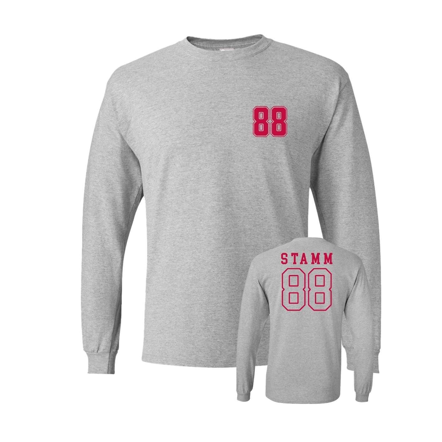 Long Sleeve Tee — Chest Back in Grey
