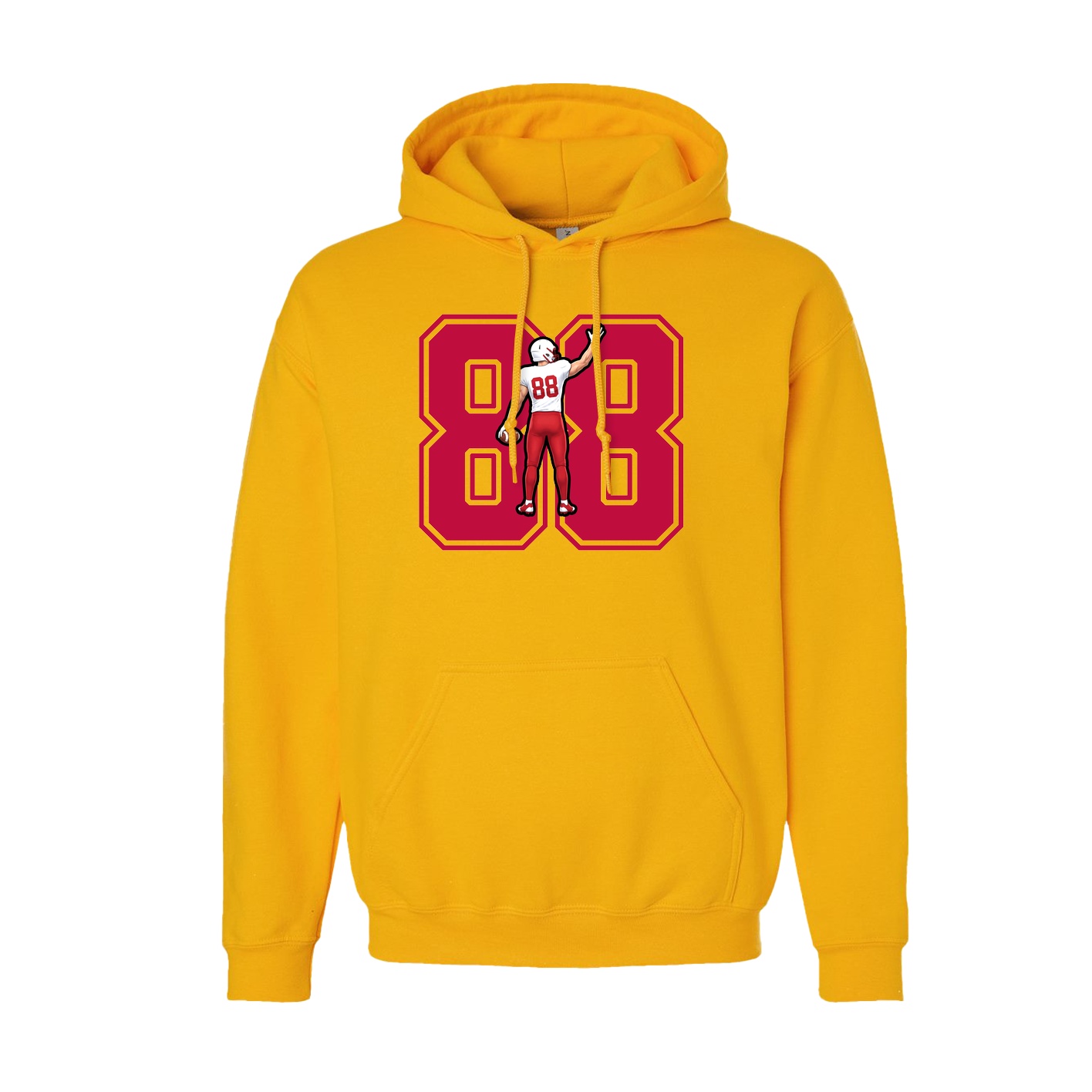 Youth Hoodie — Number in Gold