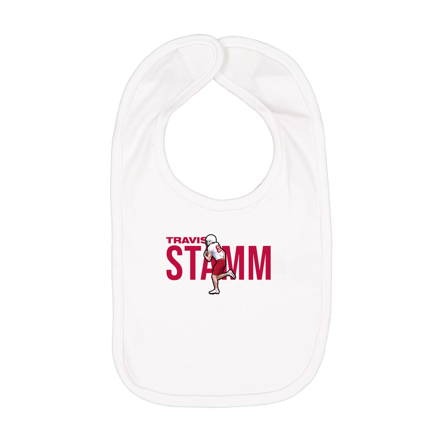 Infant Bib — Player Name in White