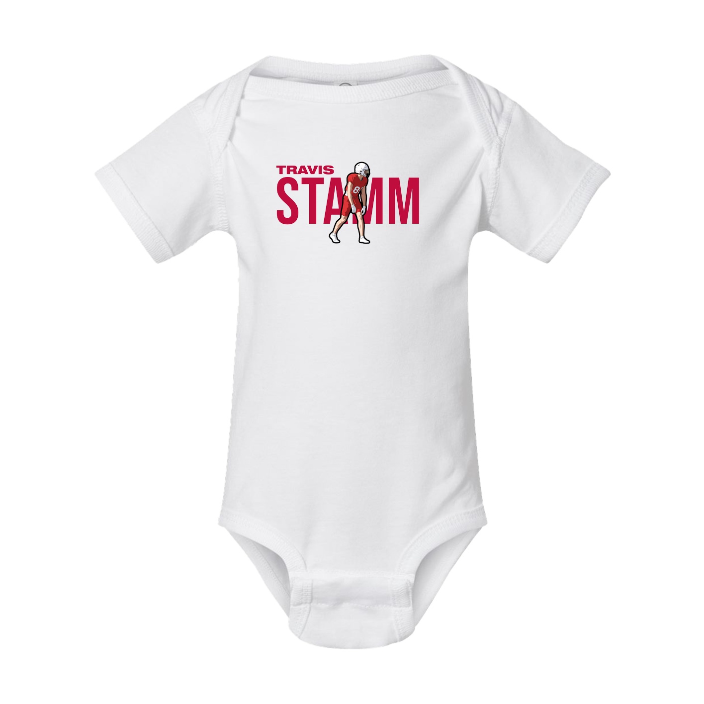 Baby Onesie — Player Name in White