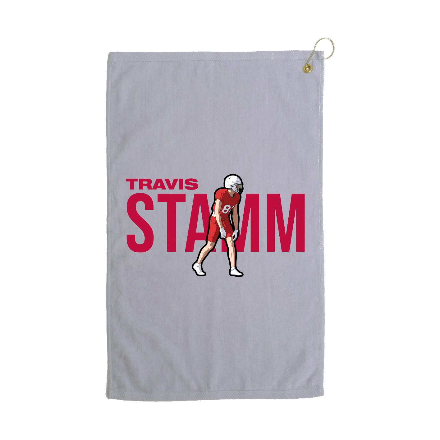 Golf Towel — Player Name in Grey