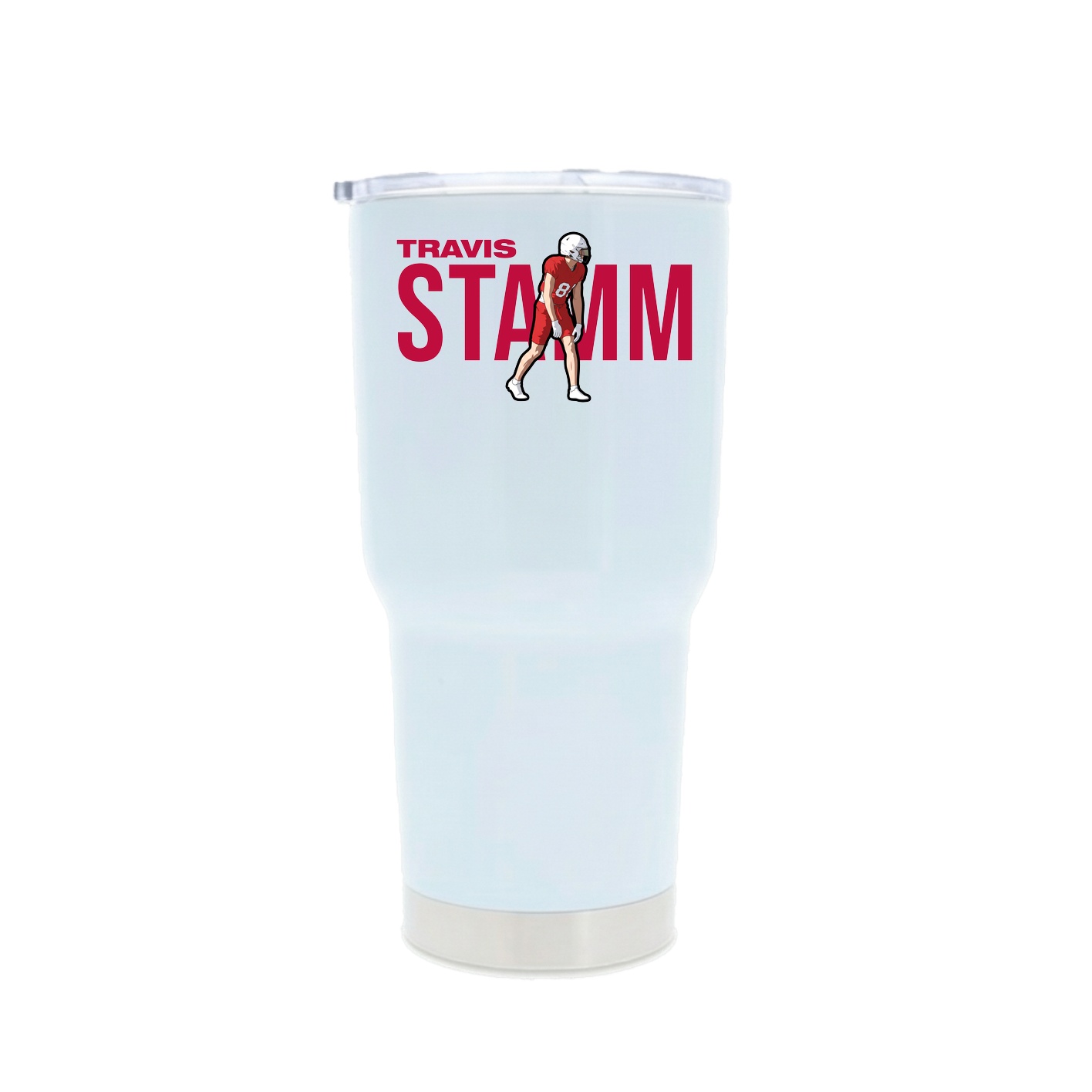 30oz Stainless Steel Tumbler — Player Name in White