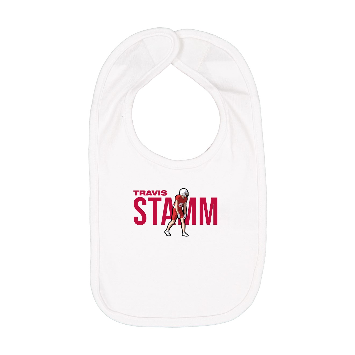 Infant Bib — Player Name in White