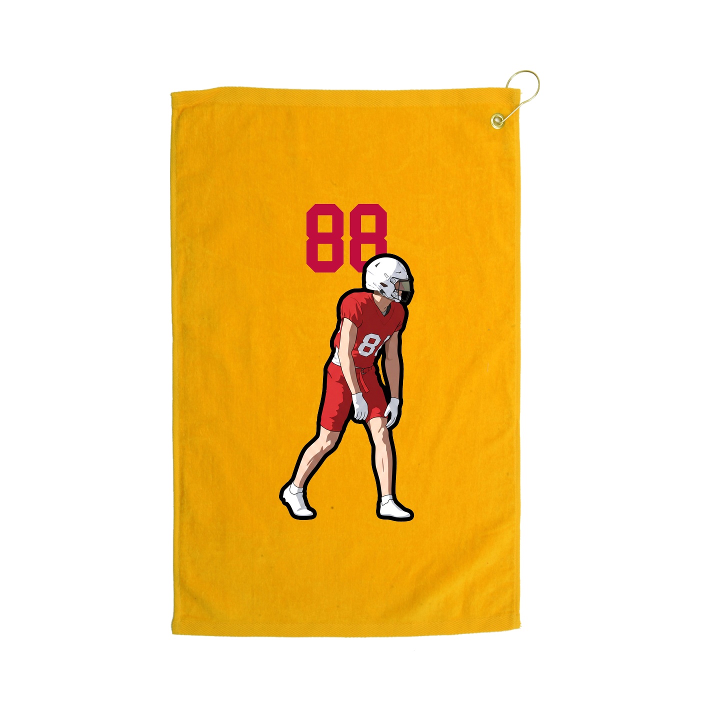 Golf Towel — Number Top in Gold