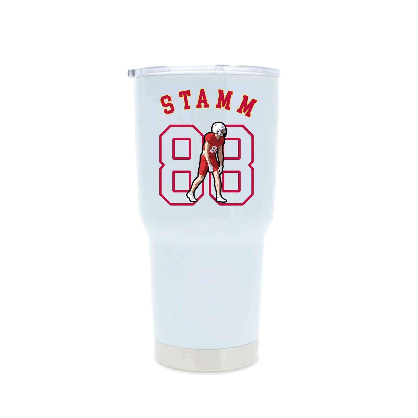 30oz Stainless Steel Tumbler — Shirsey Arch in White