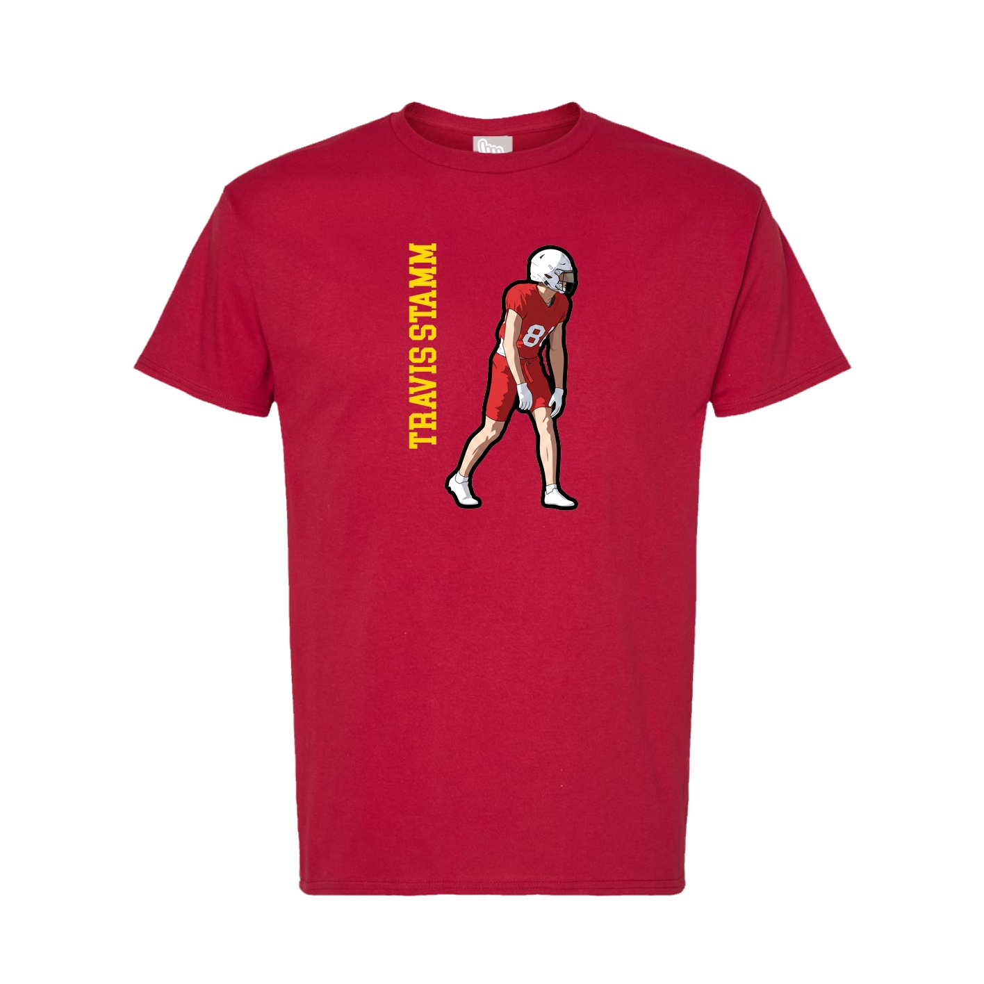 Tee — Name Vertical in Crimson