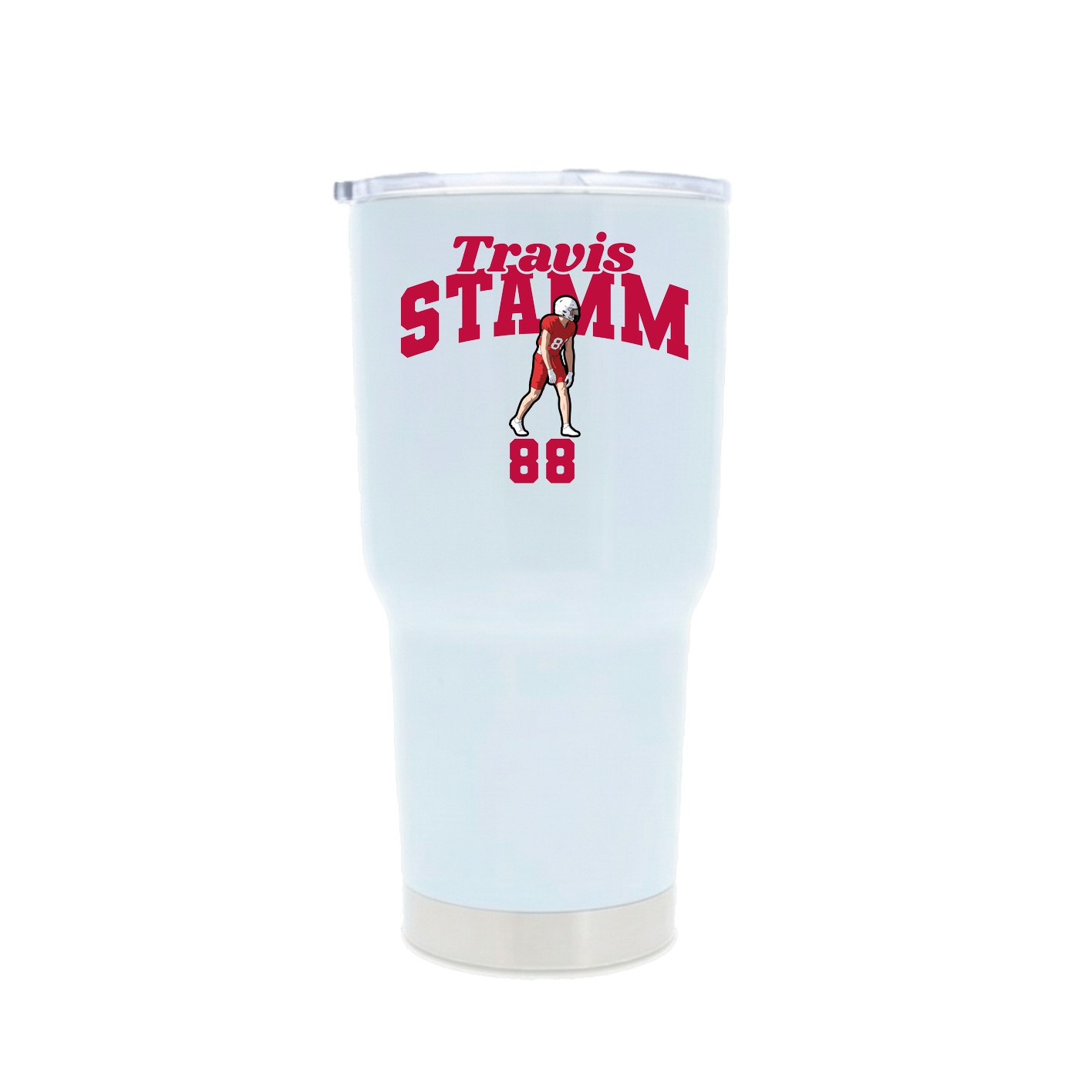 30oz Stainless Steel Tumbler — Signature Arch in White