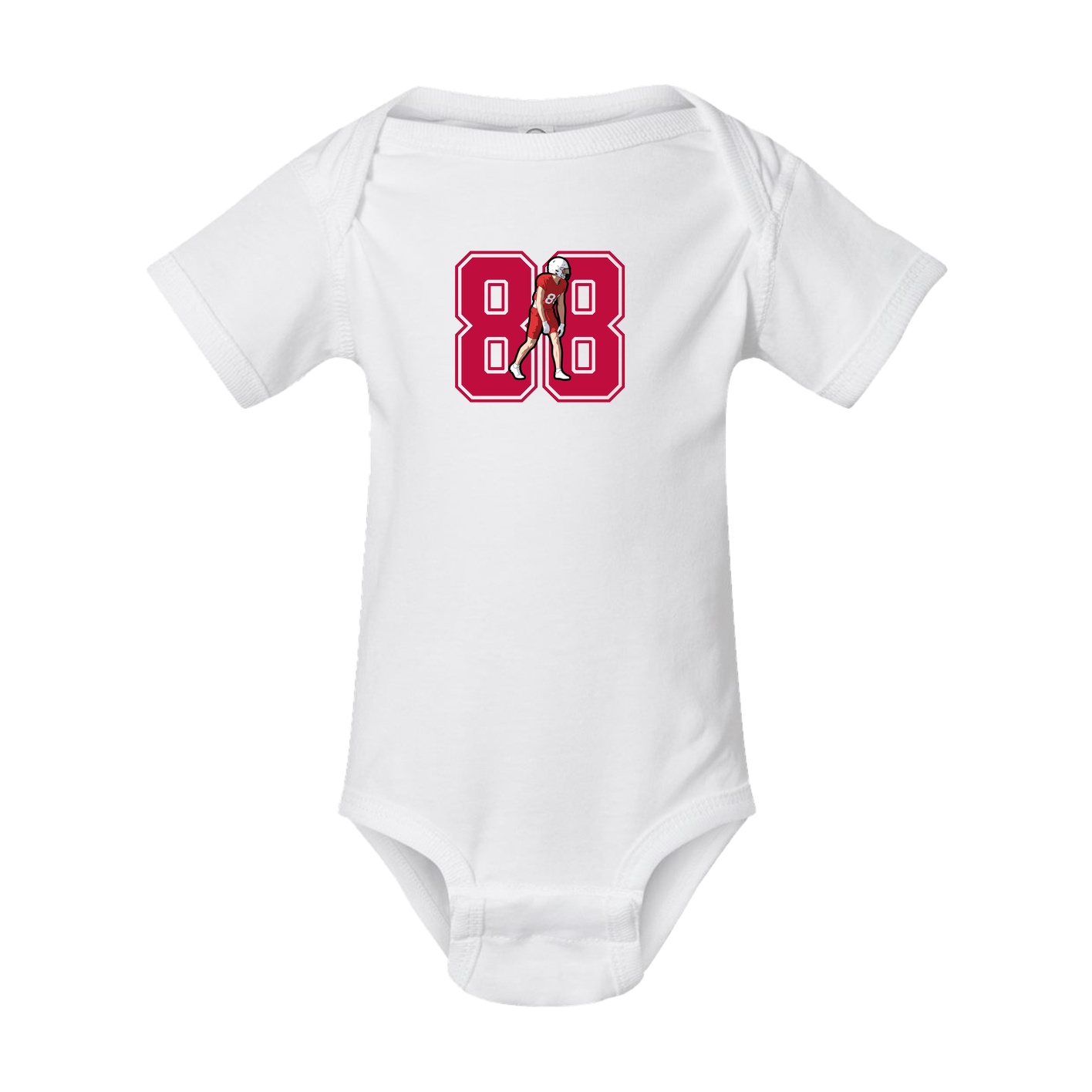 Baby Onesie — Number in White