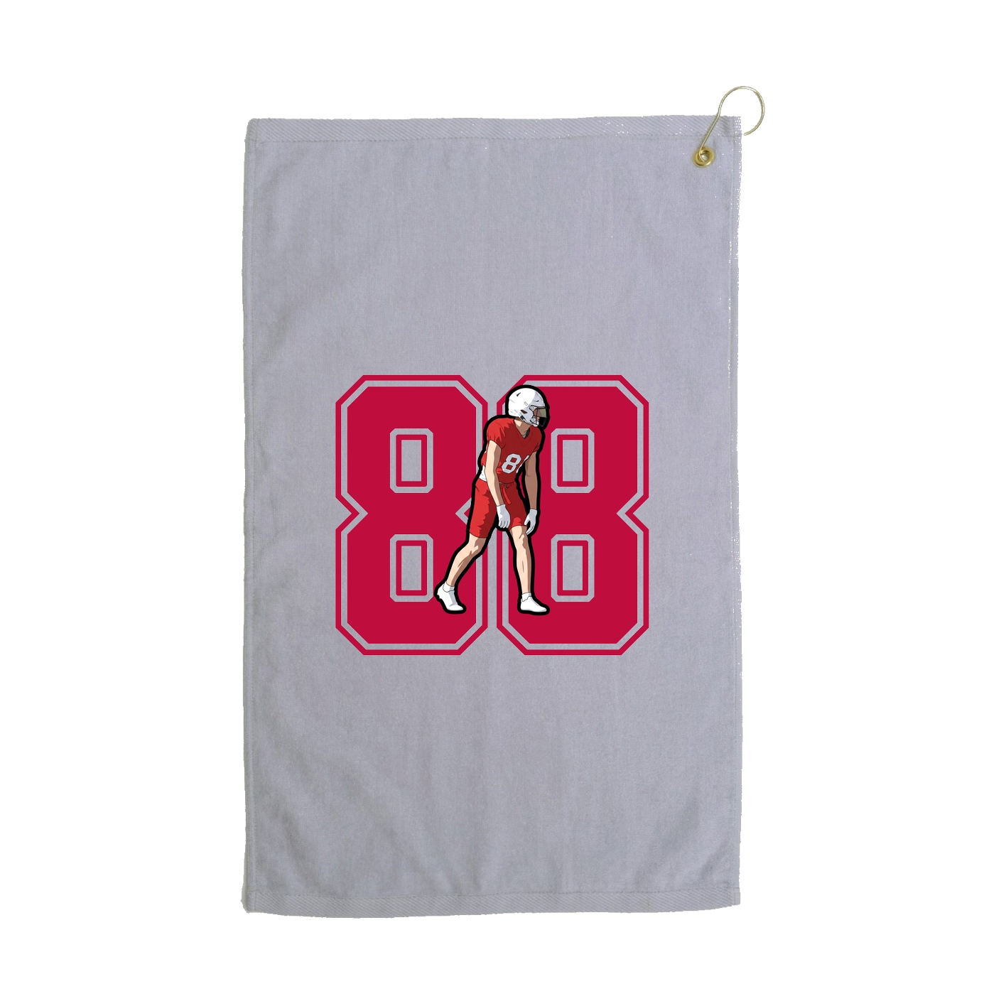 Golf Towel — Number in Grey
