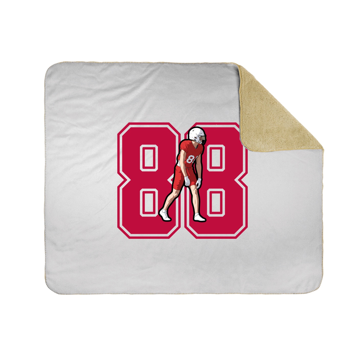 Throw Blanket — Number in White