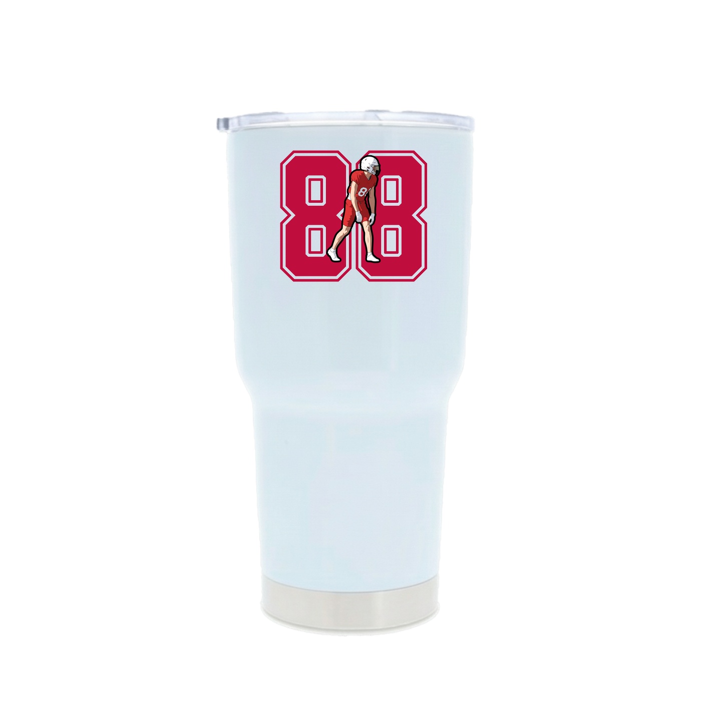 30oz Stainless Steel Tumbler — Number in White
