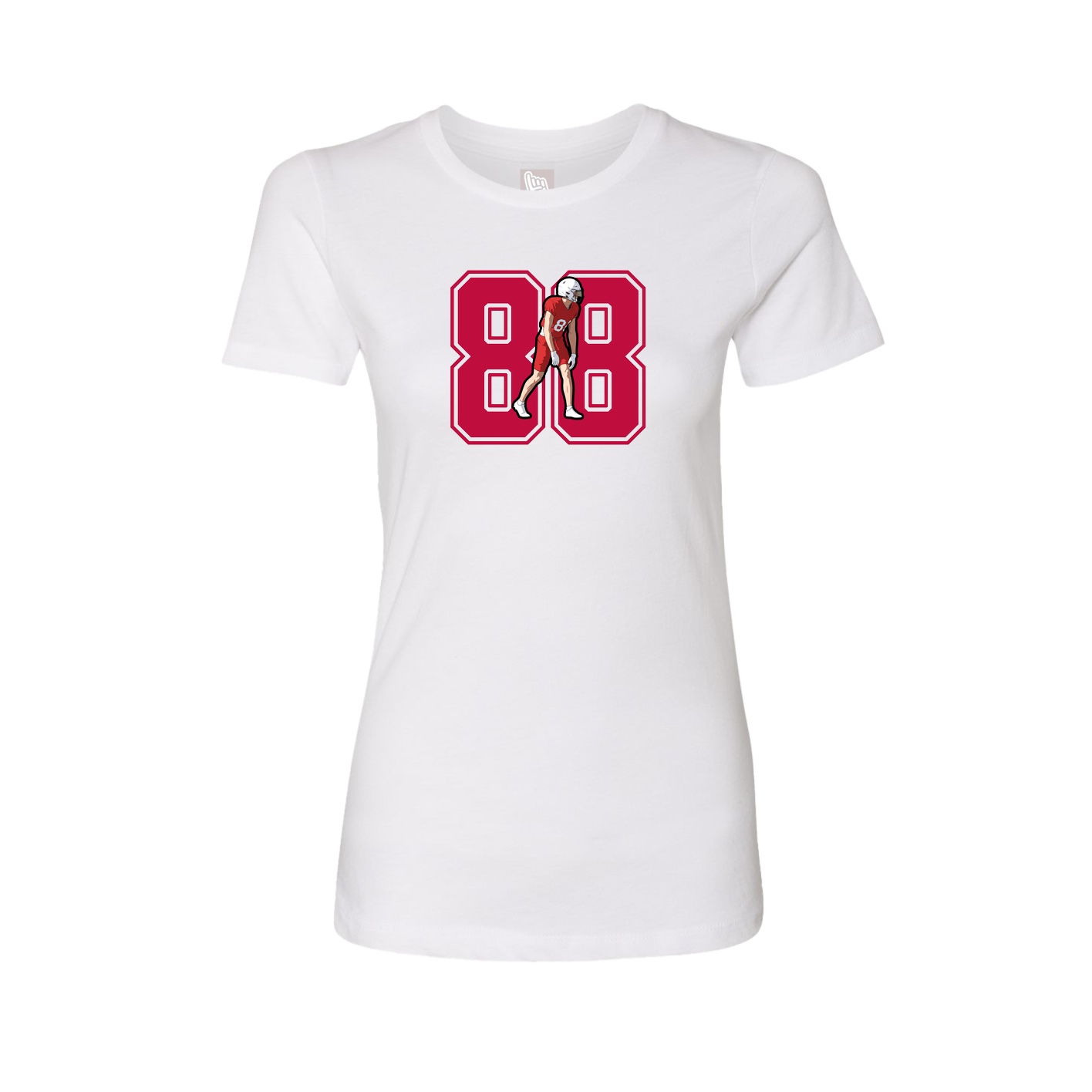 Womens Tee — Number in White