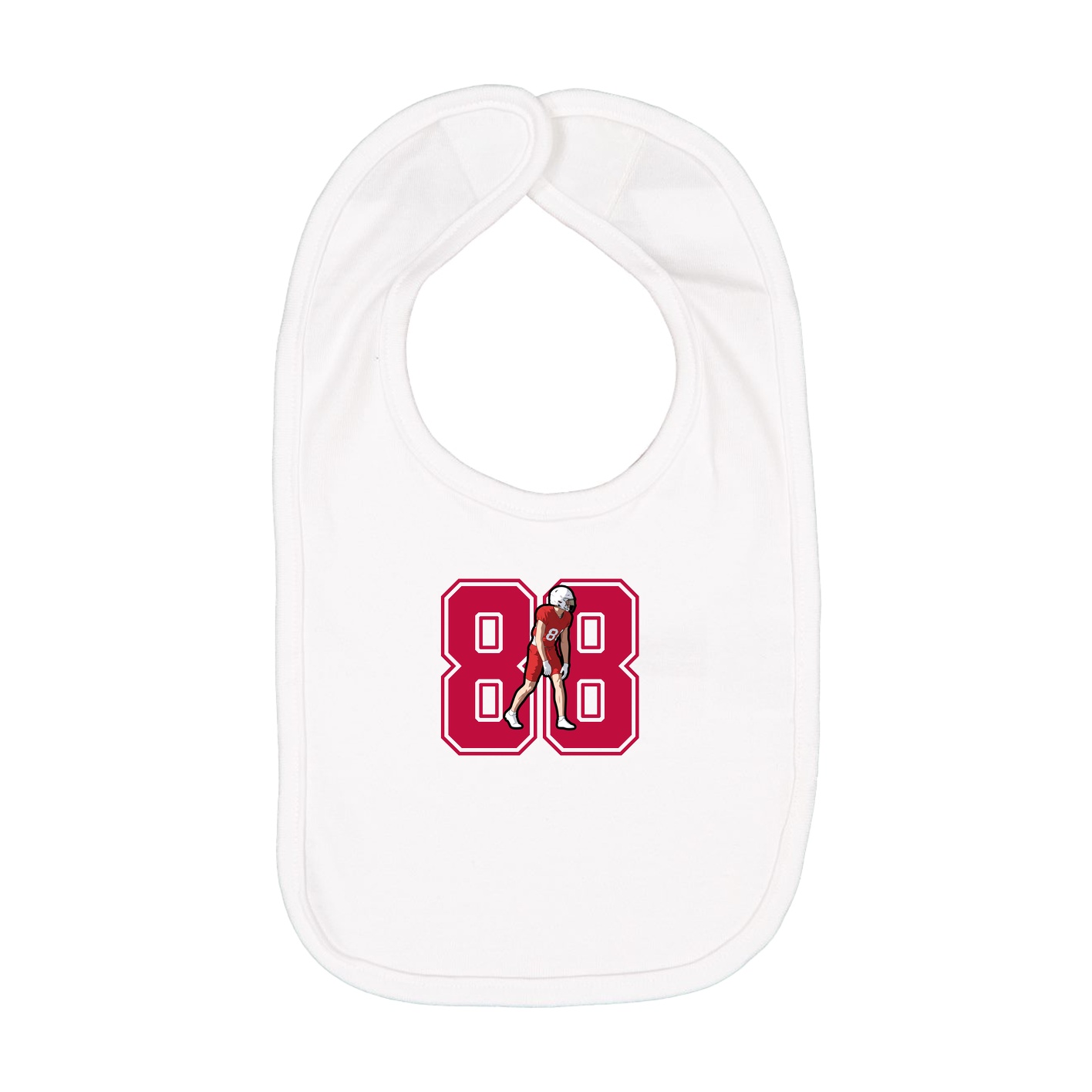 Infant Bib — Number in White