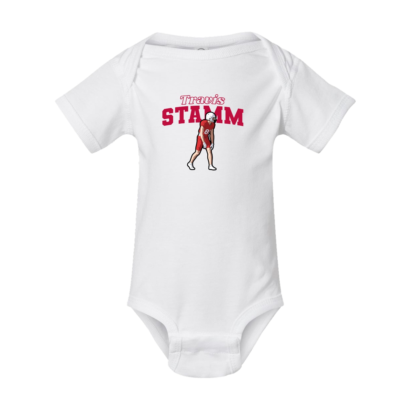 Baby Onesie — Name Arch in White