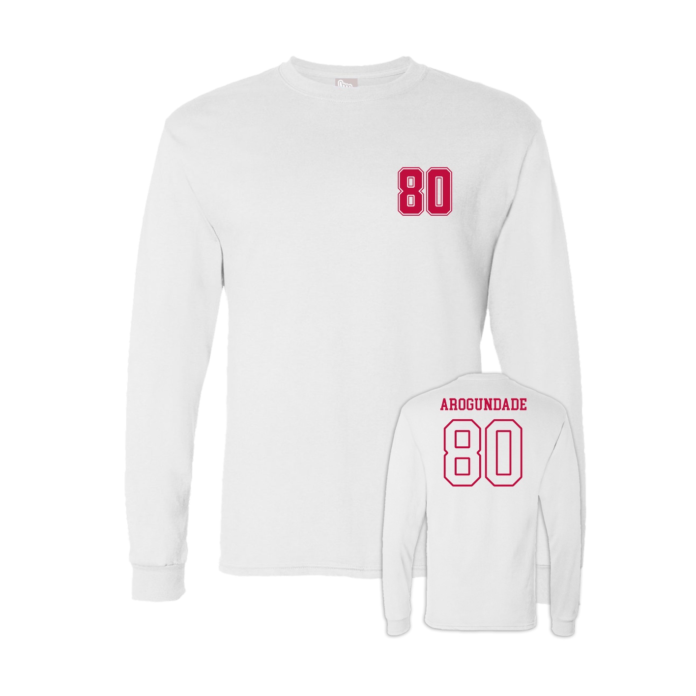 Long Sleeve Tee — Chest Back in White