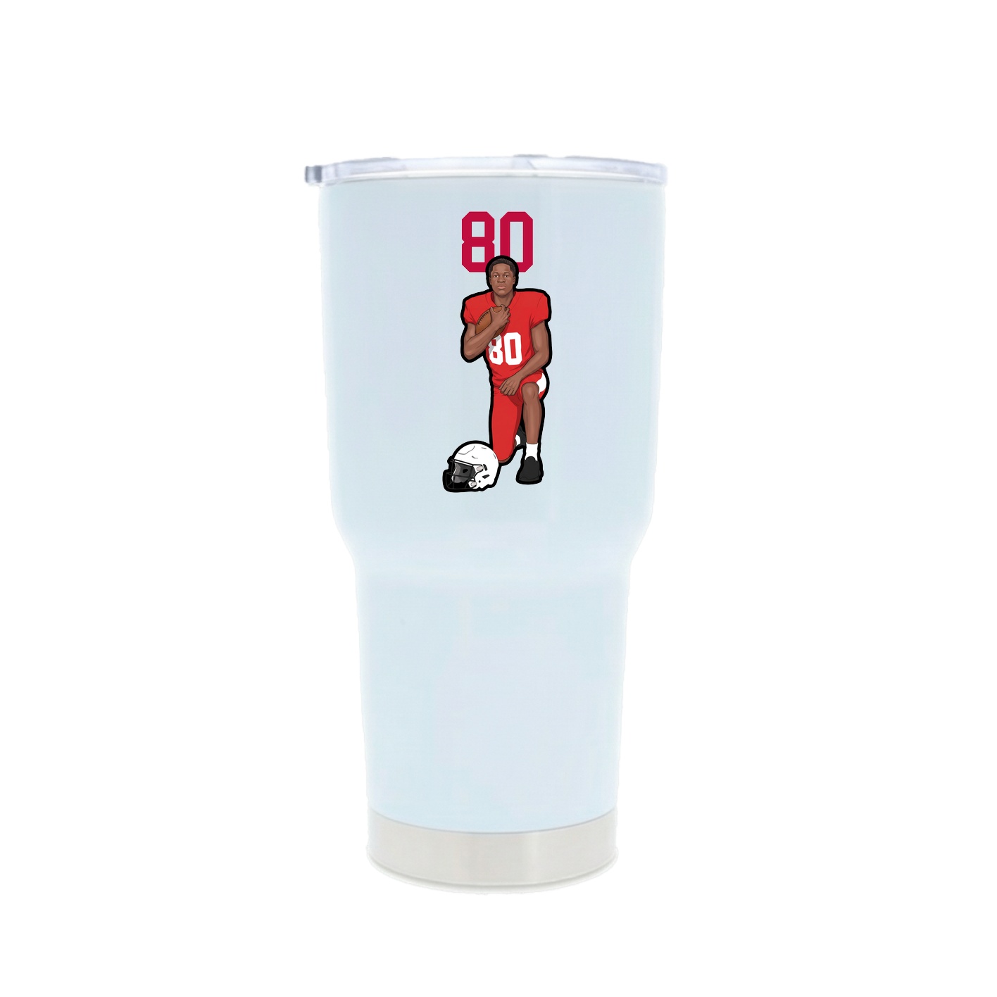 30oz Stainless Steel Tumbler — Number Top in White