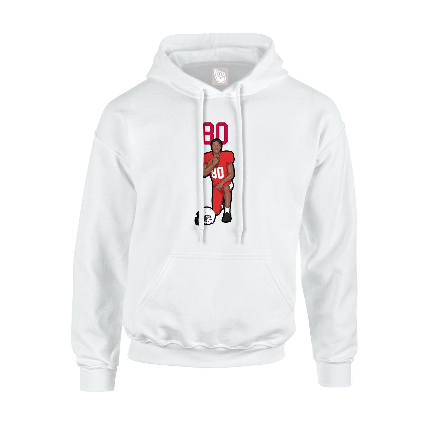 Hoodie — Number Top in White