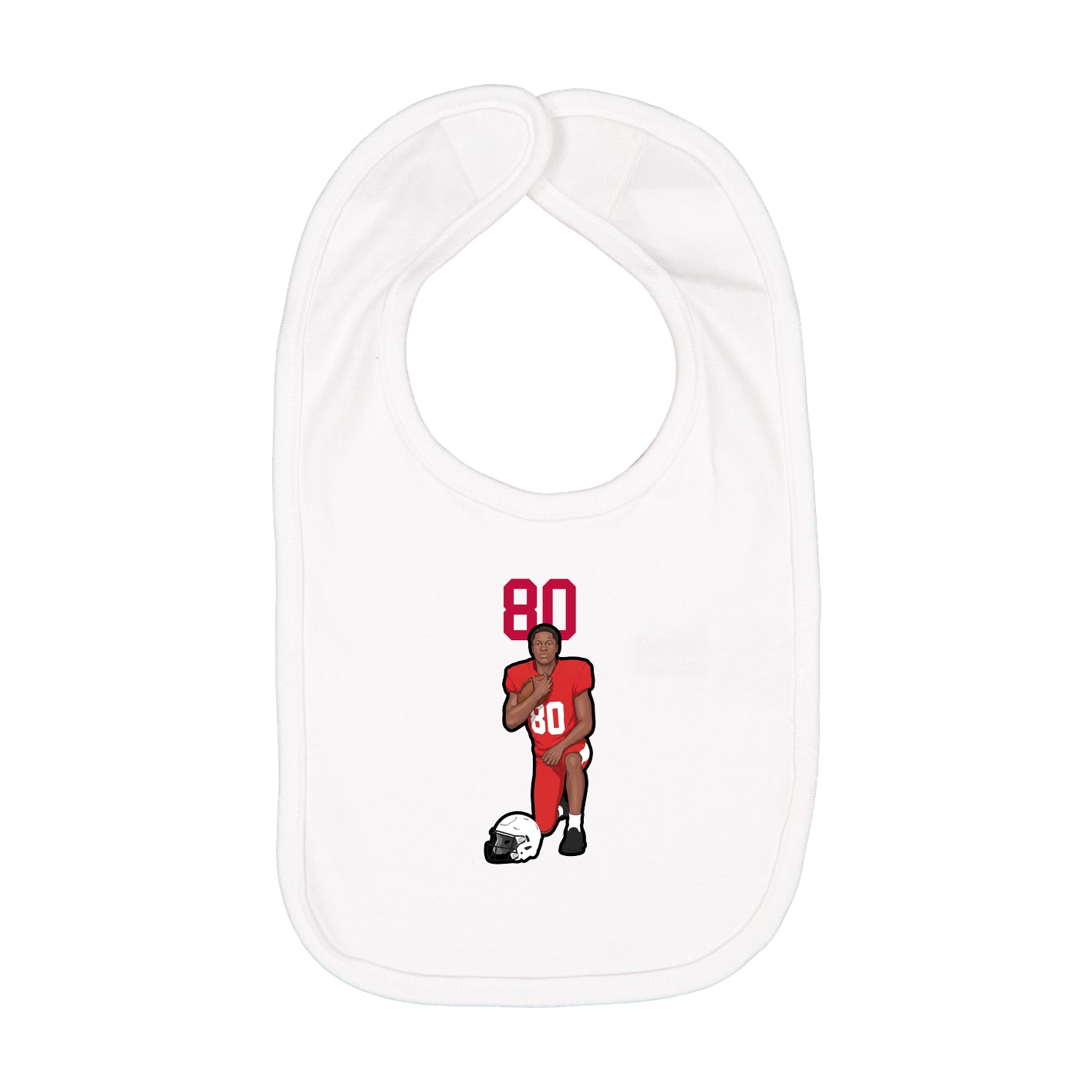 Infant Bib — Number Top in White