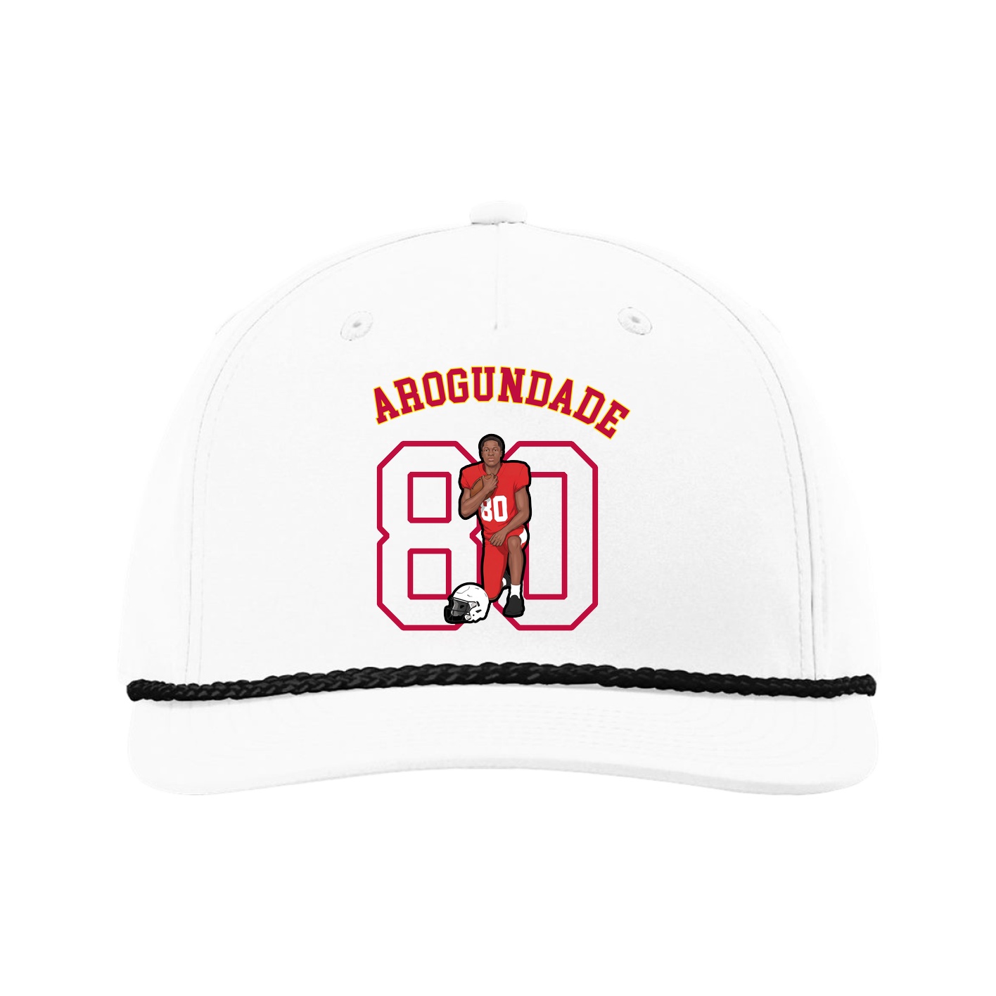 Five-Panel Classic Rope Cap — Shirsey Arch in White