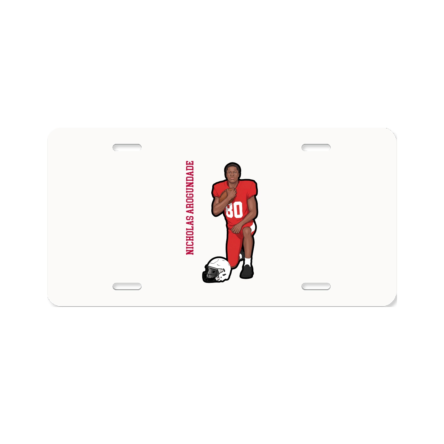 License Plate — Name Vertical in Classic