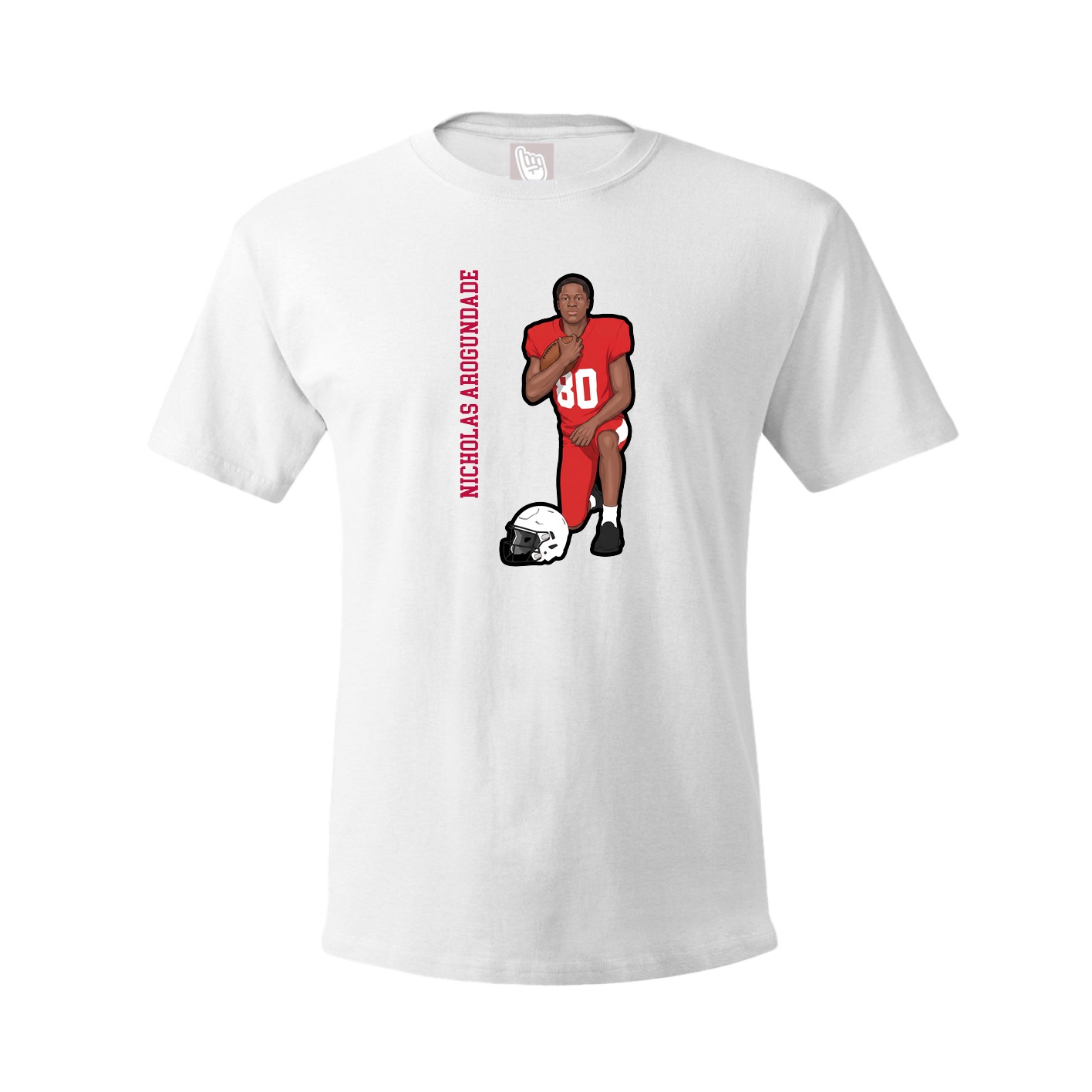 Tee — Name Vertical in White