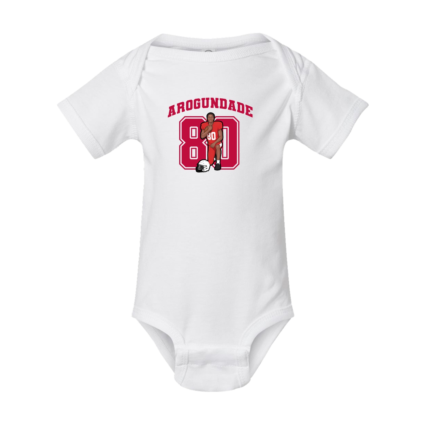 Baby Onesie — Number in White