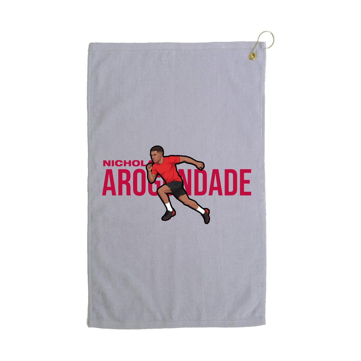 Golf Towel — Player Name in Grey