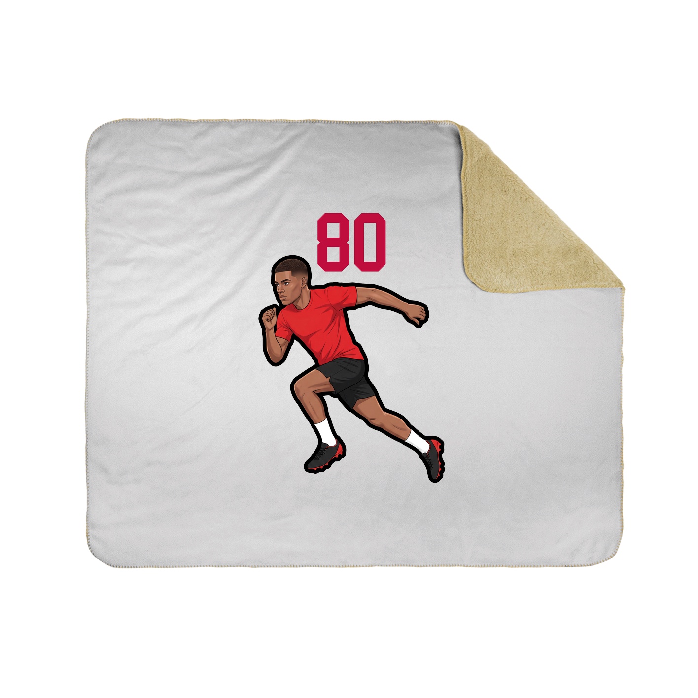 Throw Blanket — Number Top in White