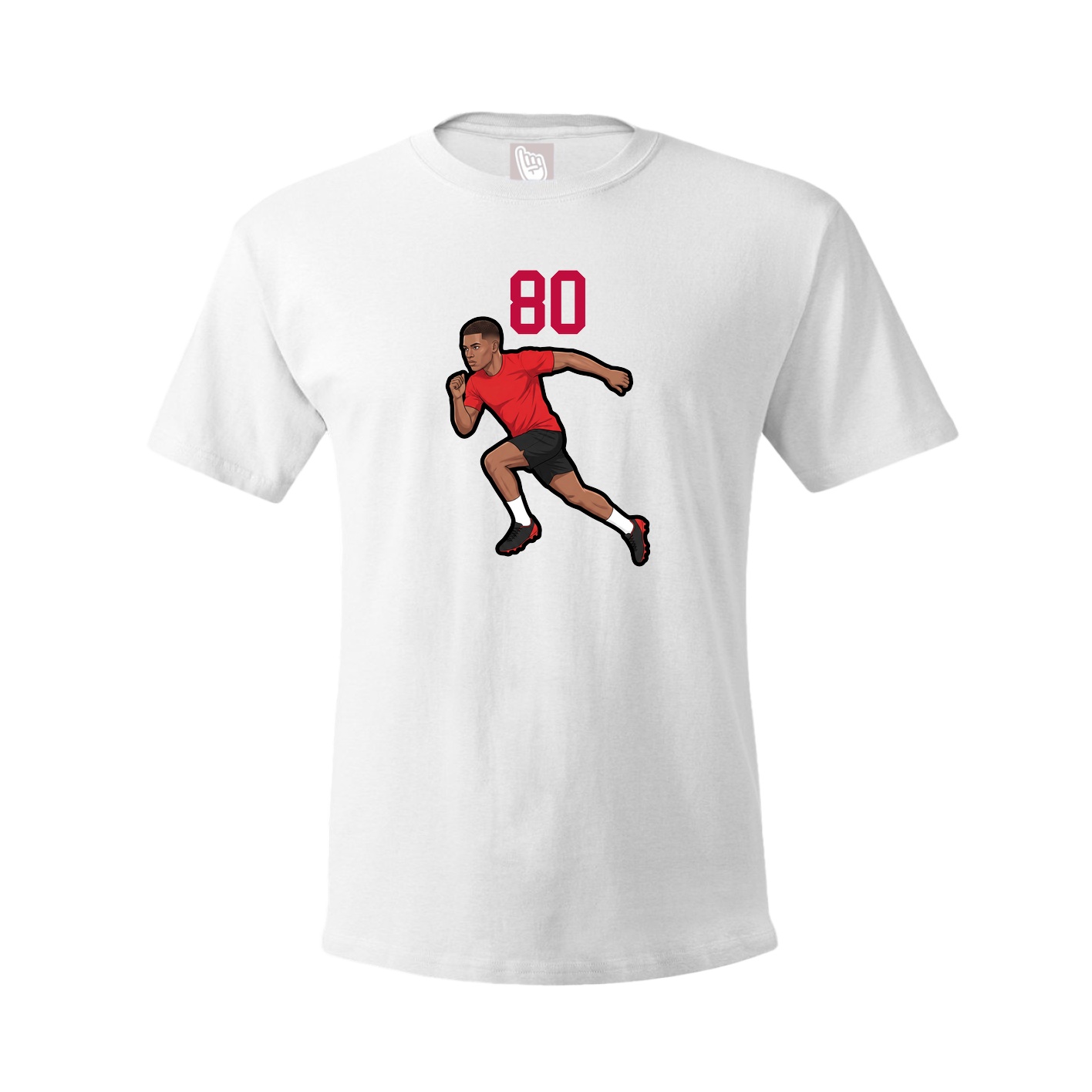 Youth Tee — Number Top in White