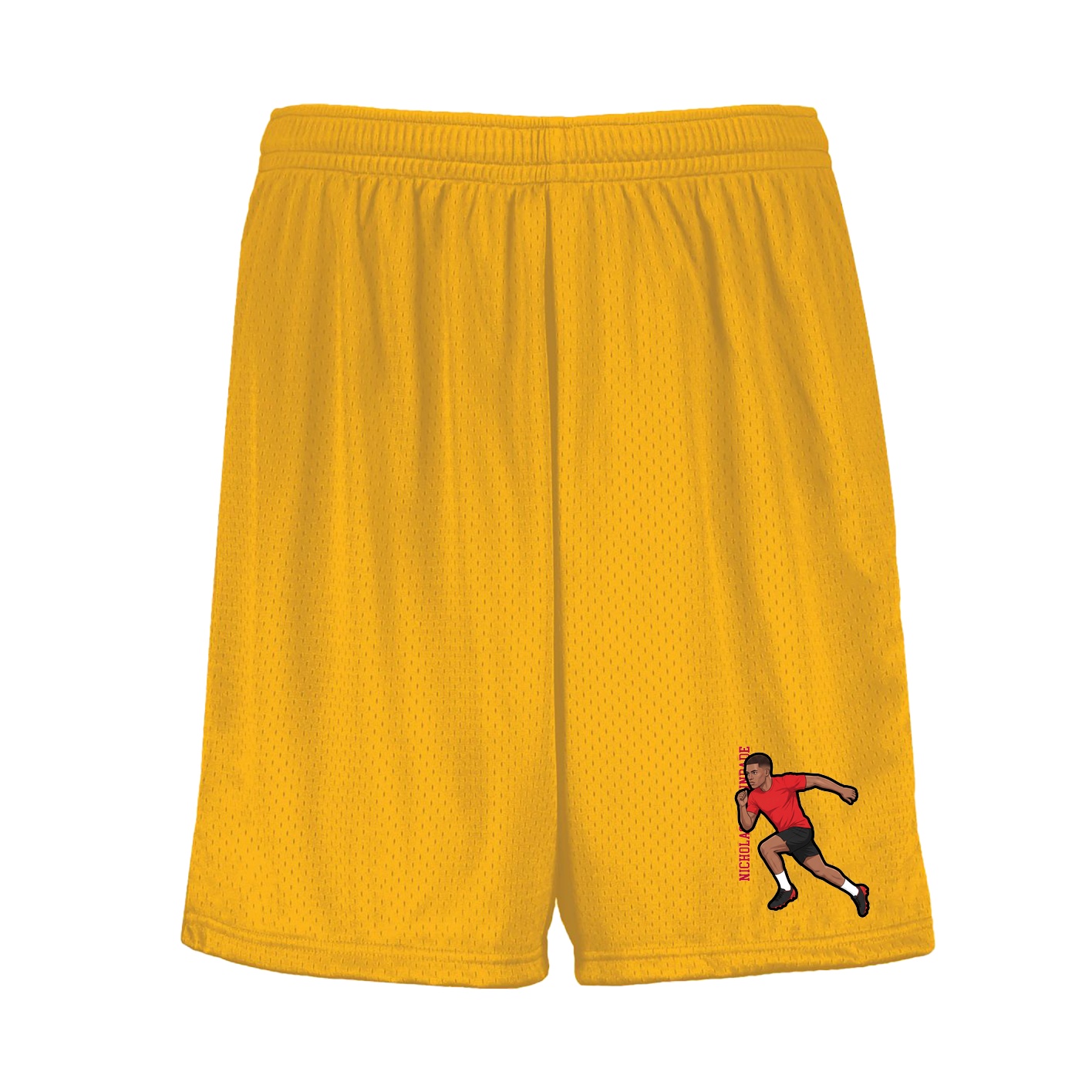 Shorts — Name Vertical in Gold