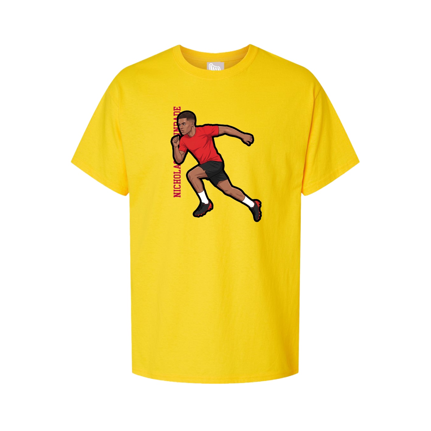 Youth Tee — Name Vertical in Gold