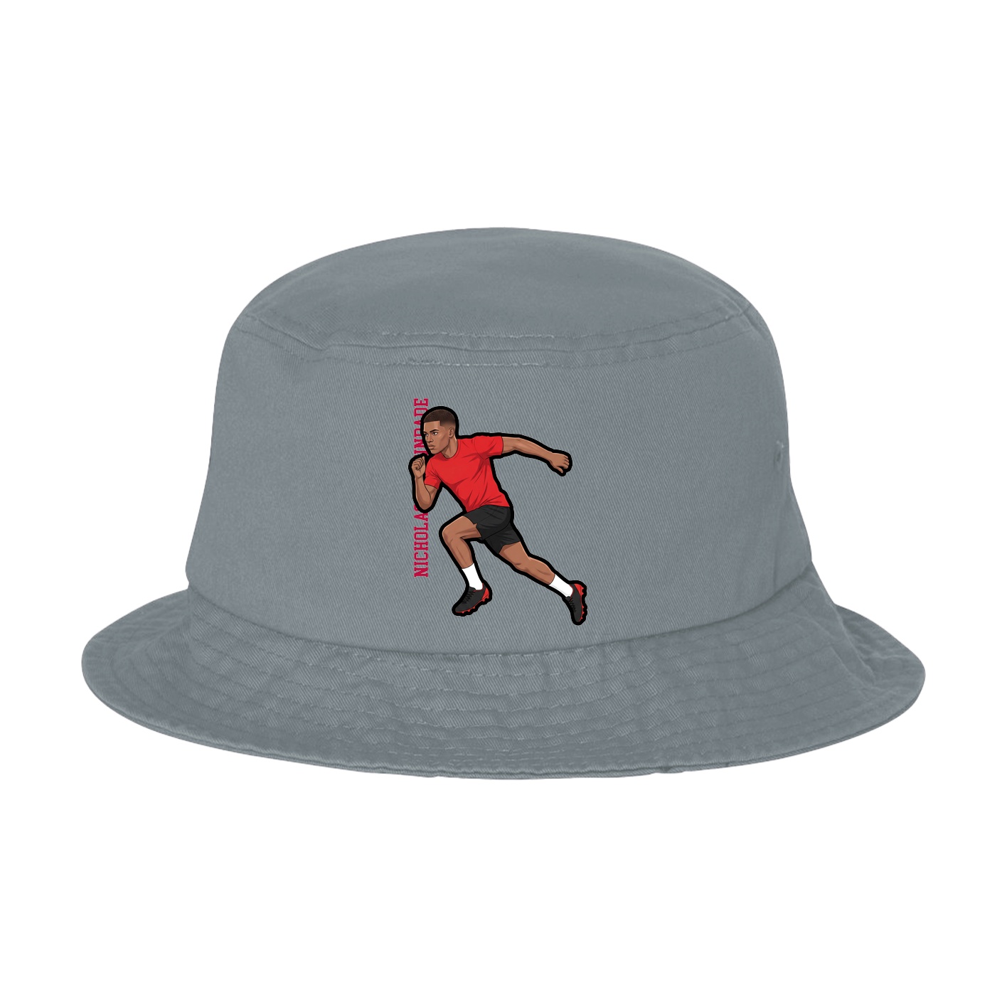 Bucket Cap — Name Vertical in Grey