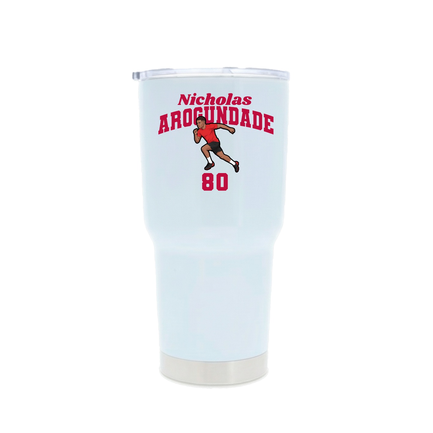 30oz Stainless Steel Tumbler — Signature Arch in White