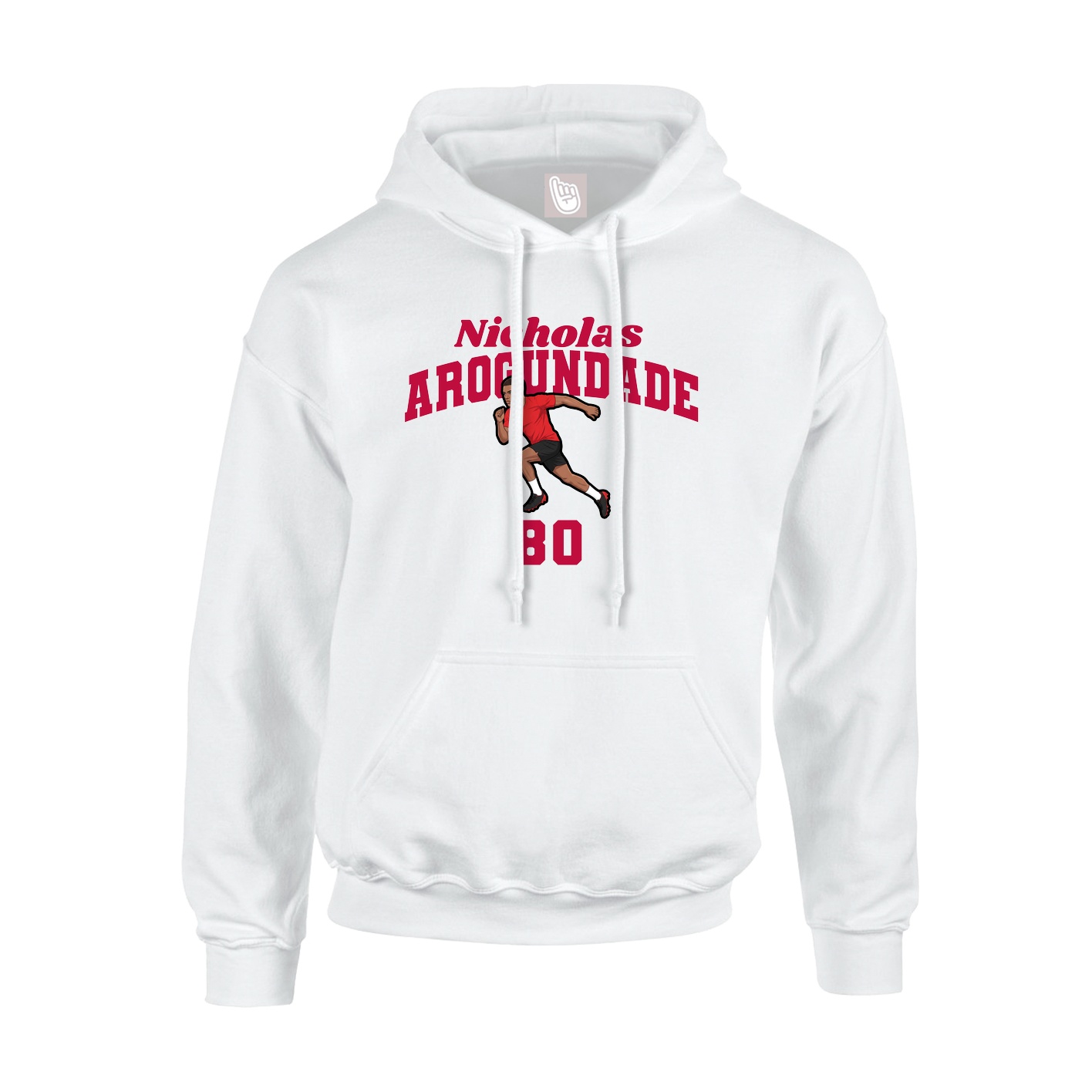 Hoodie — Signature Arch in White