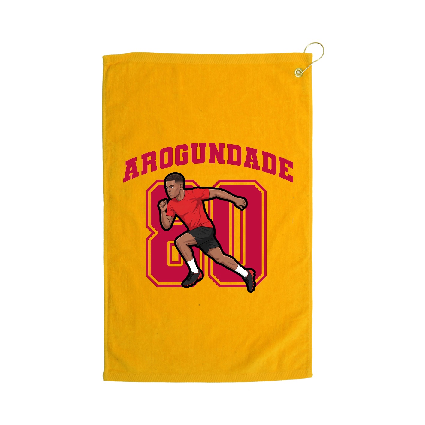 Golf Towel — Number in Gold