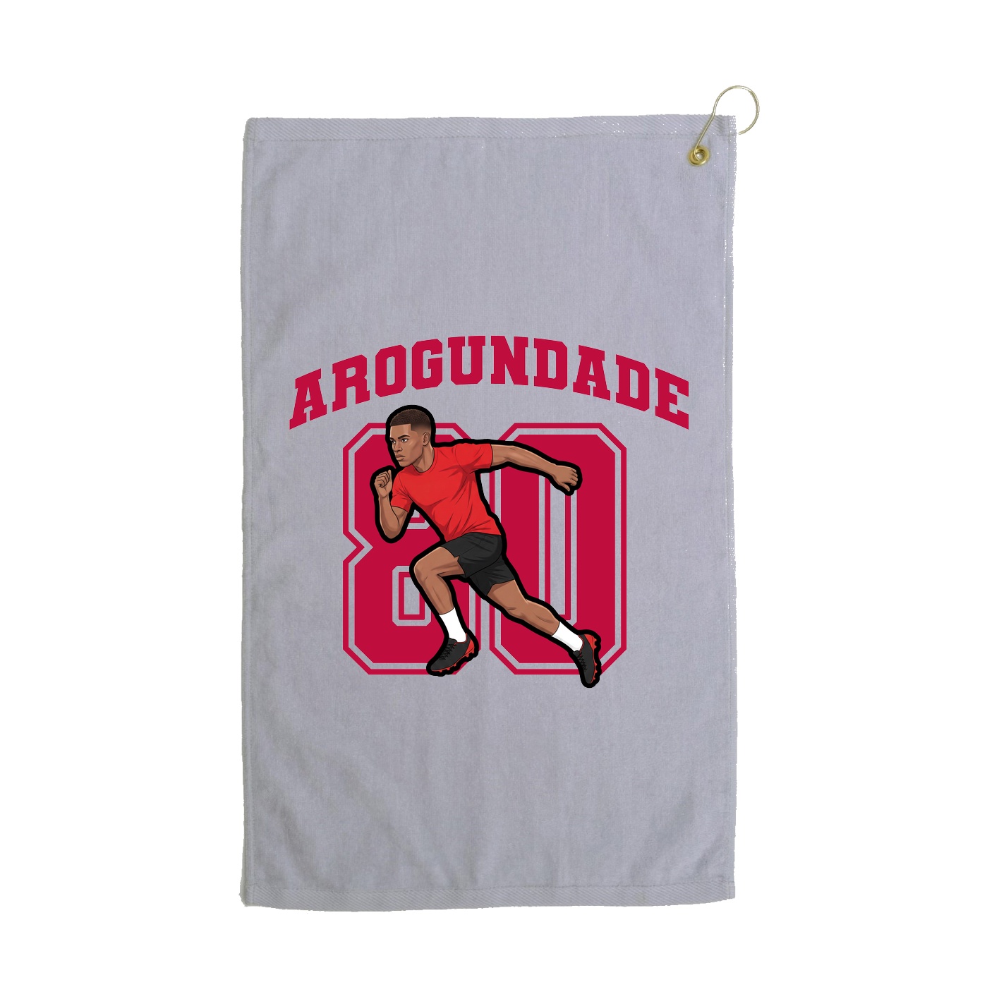 Golf Towel — Number in Grey