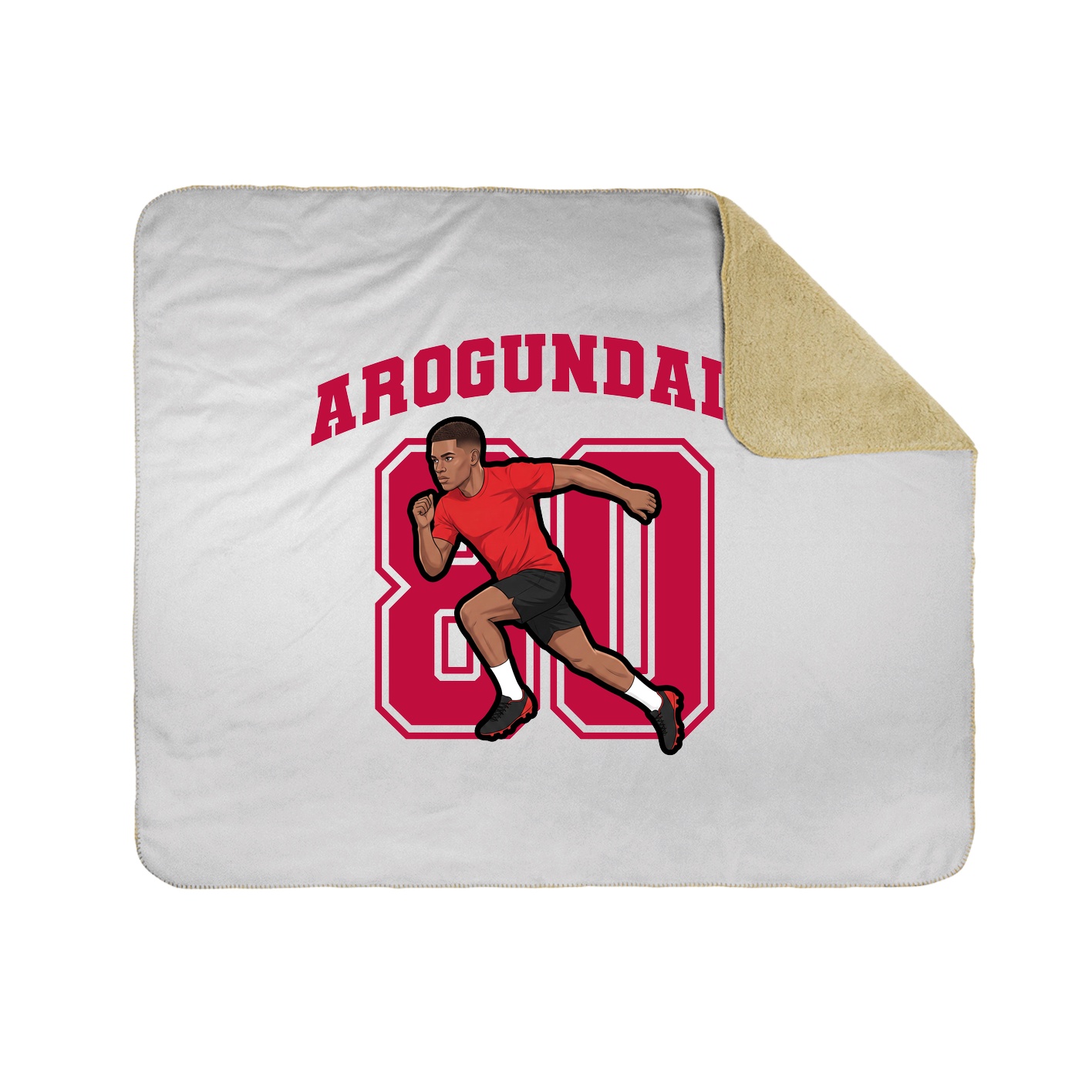 Throw Blanket — Number in White