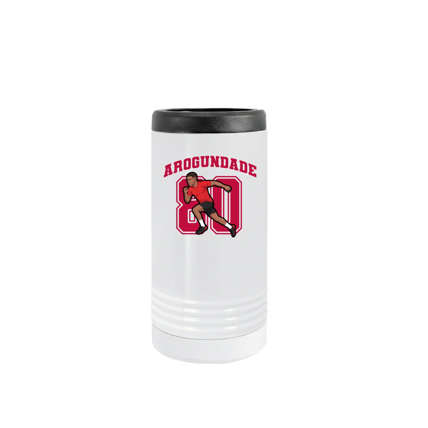 Slim Beverage Holder — Number in White