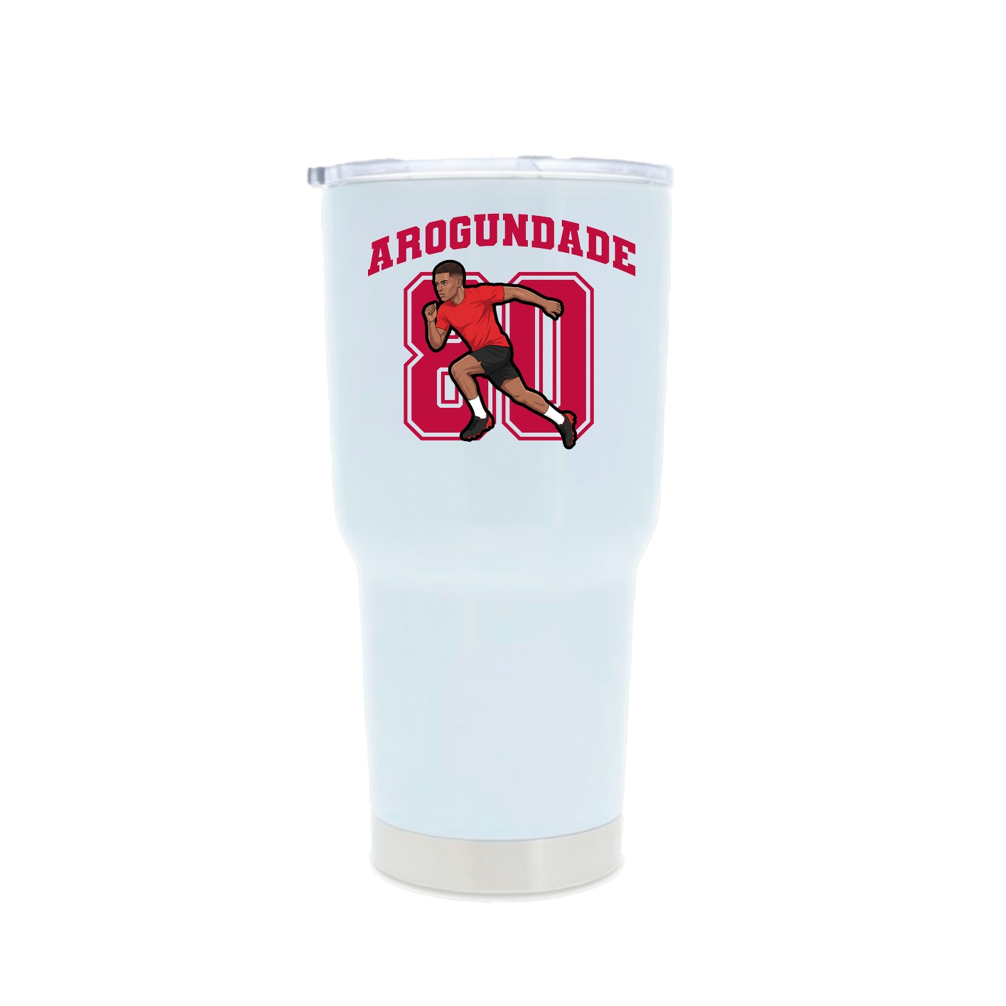 30oz Stainless Steel Tumbler — Number in White