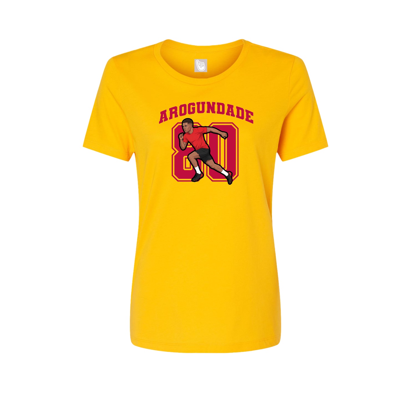 Womens Tee — Number in Gold