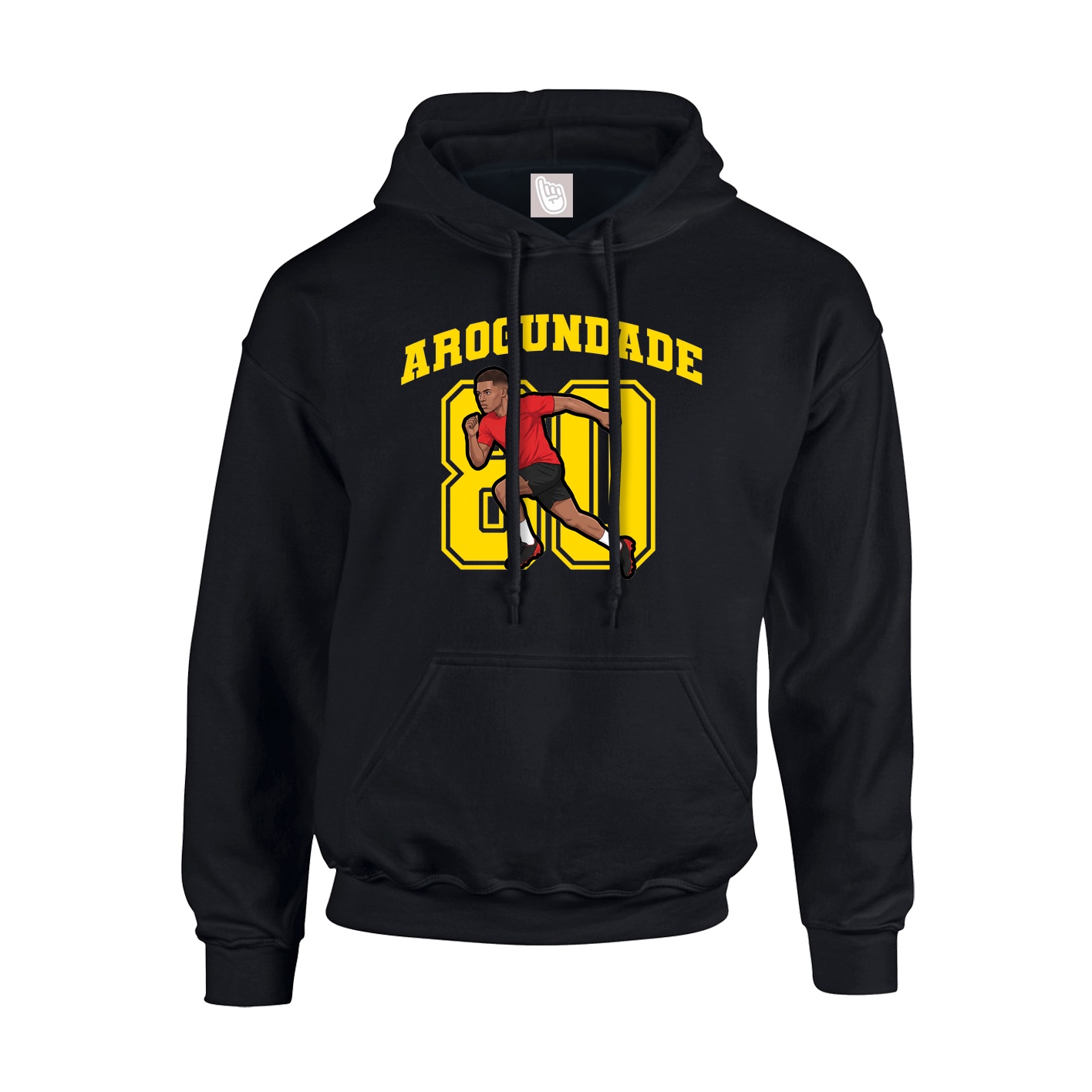 Youth Hoodie — Number in Black