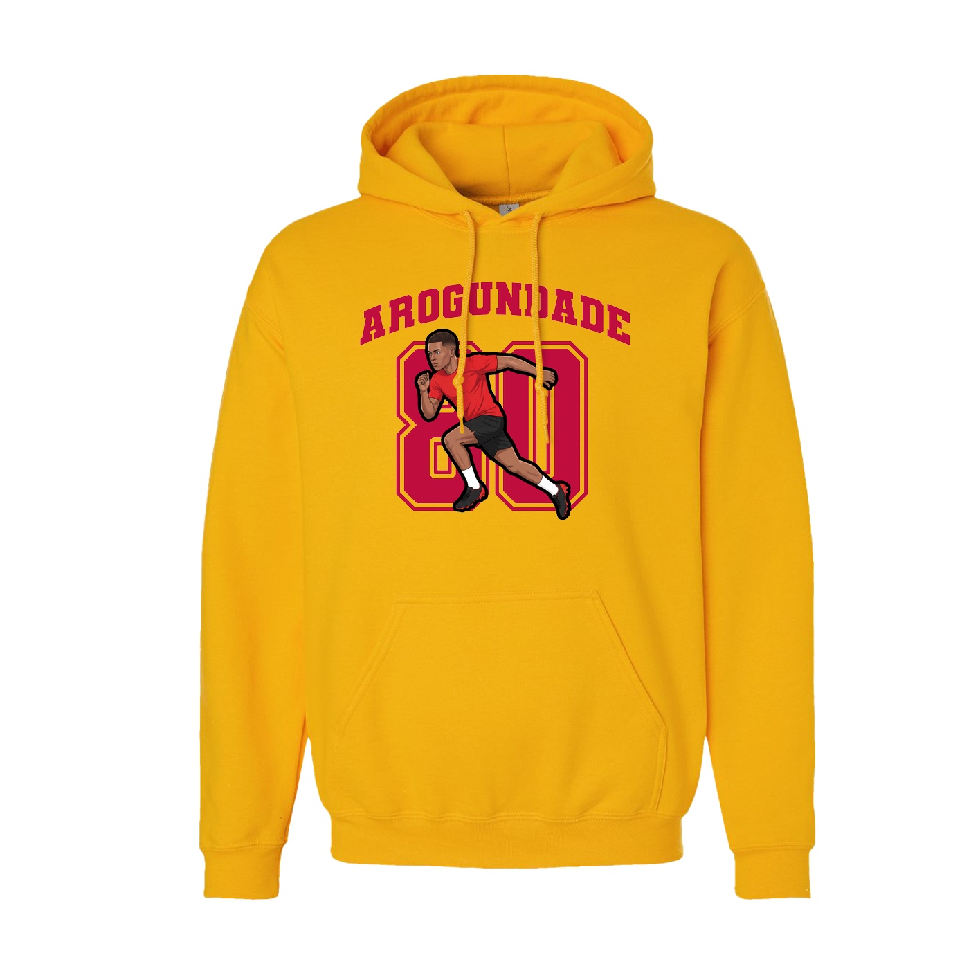 Youth Hoodie — Number in Gold