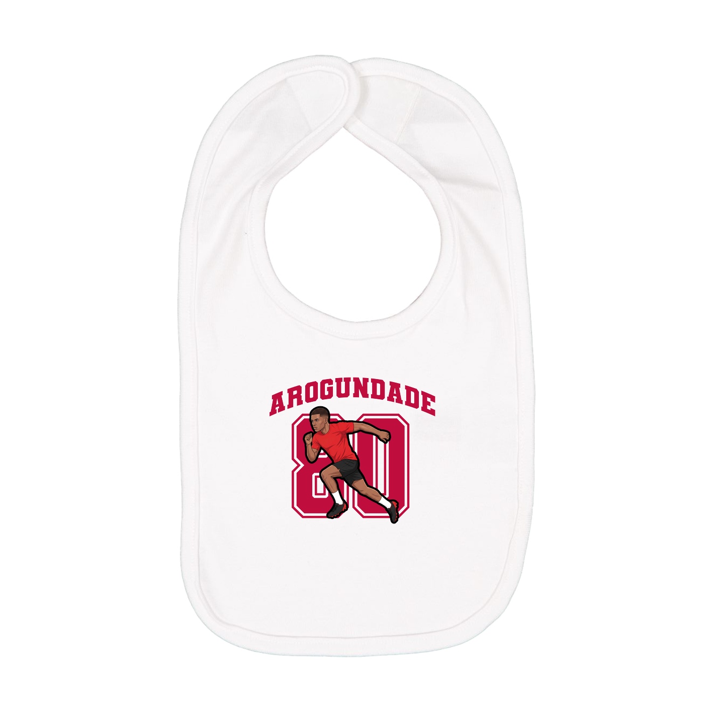 Infant Bib — Number in White