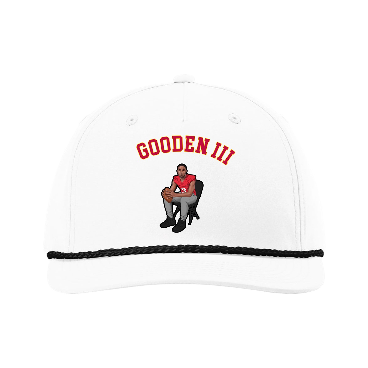 Five-Panel Classic Rope Cap — Shirsey Arch in White