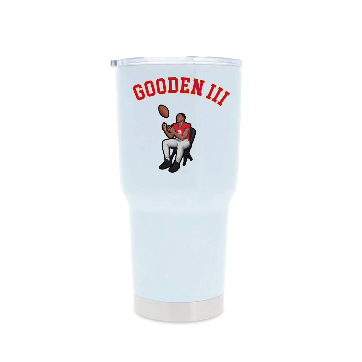 30oz Stainless Steel Tumbler — Shirsey Arch in White